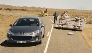Peugeot 407 - unscathed by inferior vehicles